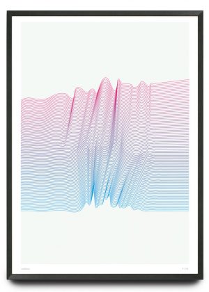 Electric waves design limited edition print